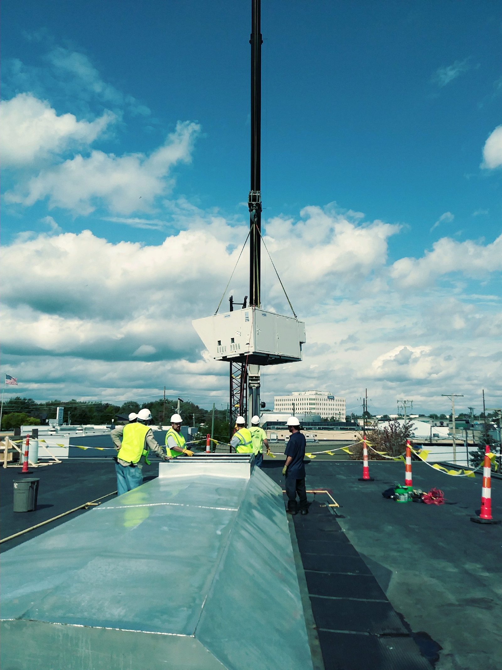 ClearWater rooftop commercial AC unit installation